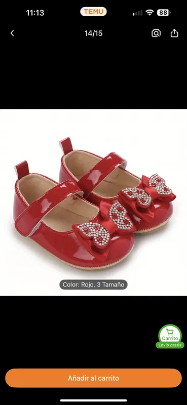 Zapatos rojos de bebé