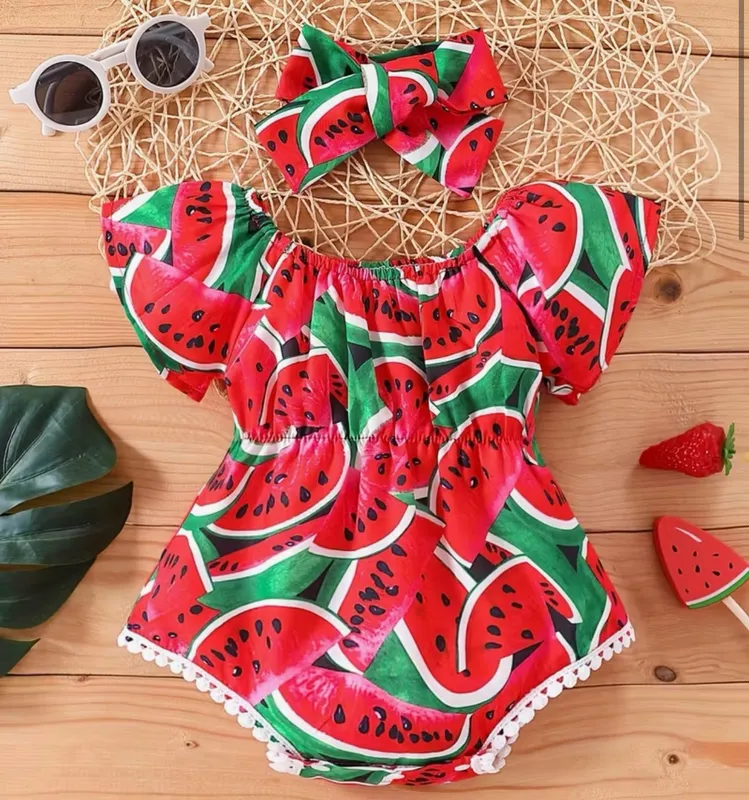 Enterizo temático diseño de sandía