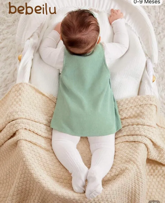 Vestido bordado de cordorouy bebé 2