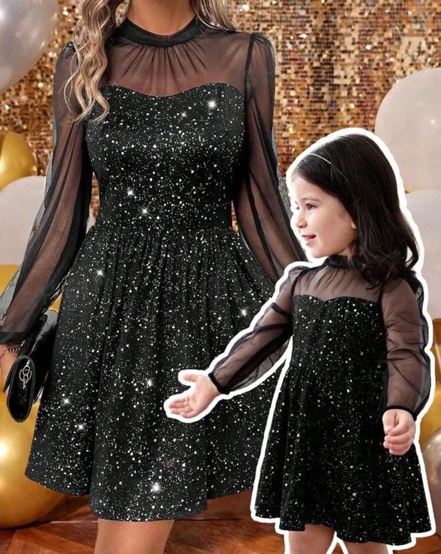 Vestido de tul con brillos