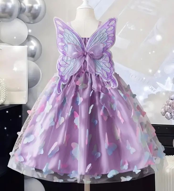 Vestido de hadas y mariposas