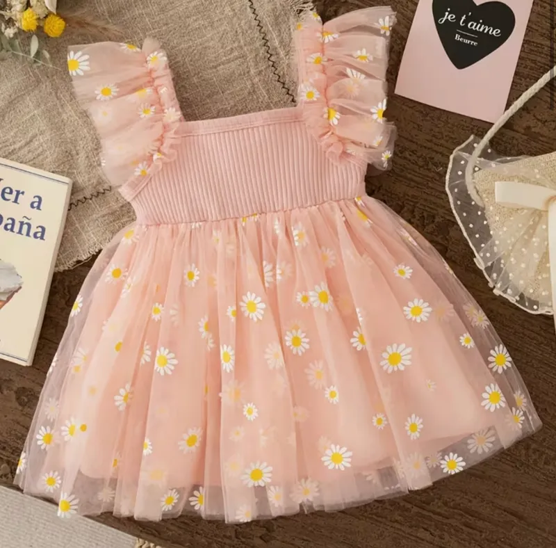 Vestido de tul margaritas