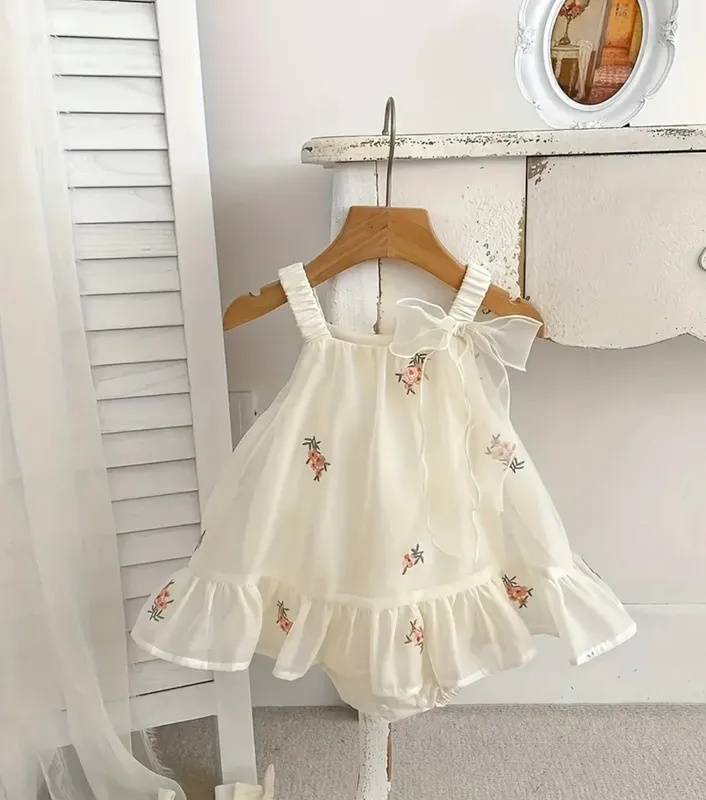 Body vestido bordado de gasa