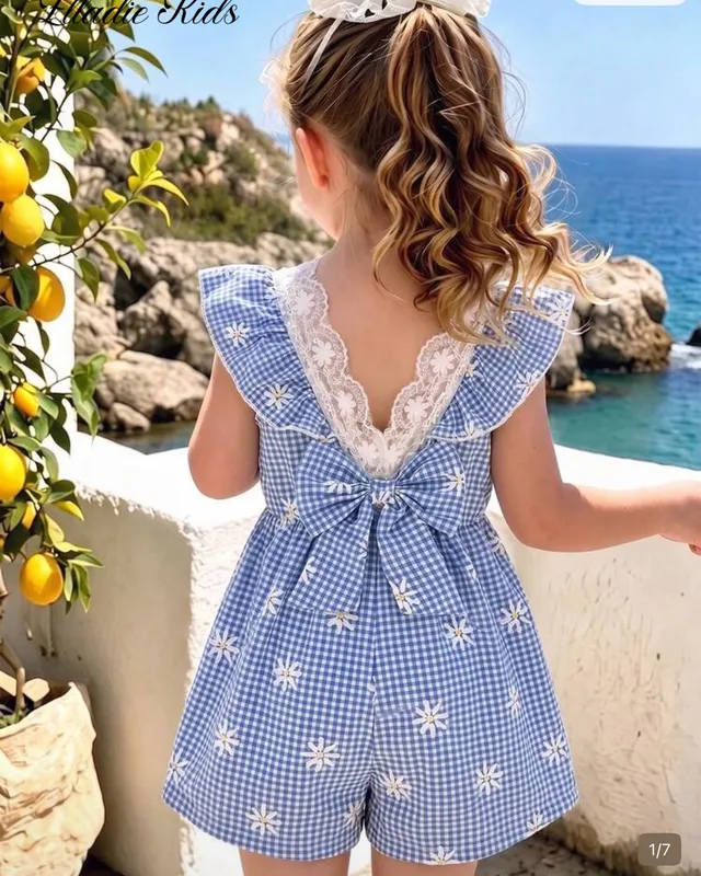 Enterizo niña flores