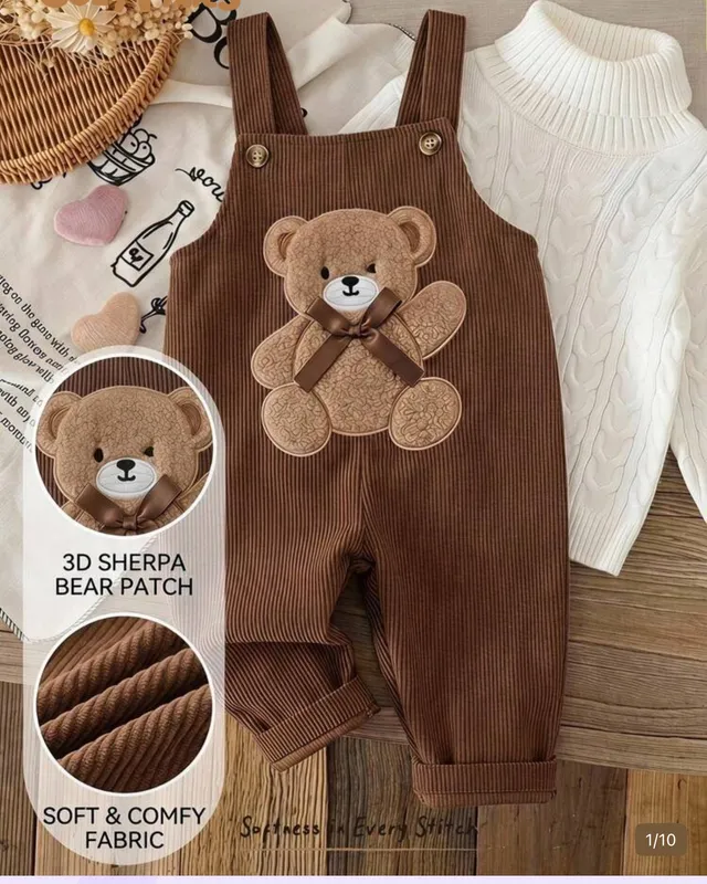 Overol oso peluche