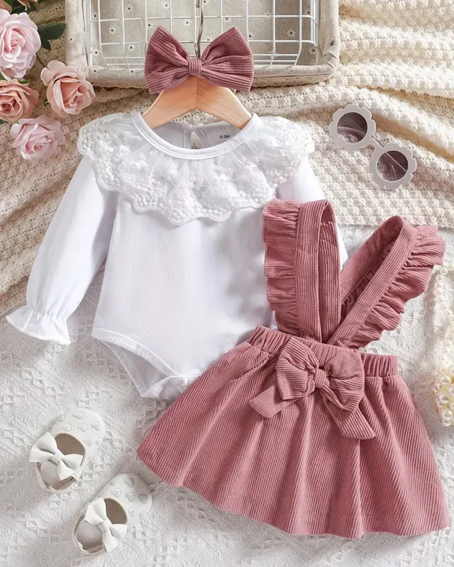 Conjunto body + vestido Corduroy